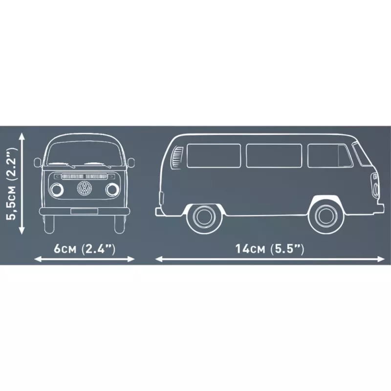 Modelēšanas komplekts Cobi Volkswagen T2b Bus oranžs, mērogs 1:35, konstruktors