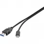 USB vads Renkforce USB Type A uz USB-C 3.1 1,8 m