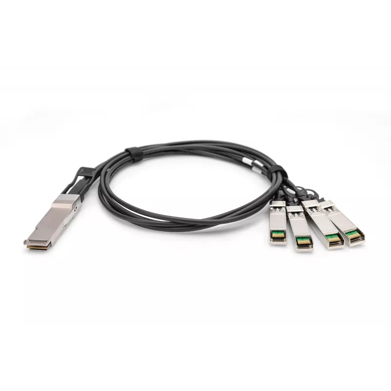 Tiešās pievienošanas kabelis Digitus 40G QSFP+ uz 4xSFP+ 1m