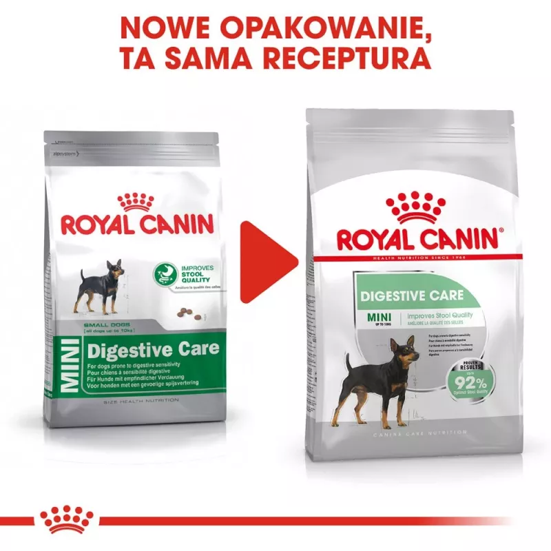 Sausā suņu barība Royal Canin Mini Digestive Care 3 kg — mazas šķirnes, mājputnu gaļa, pieaugušiem, gremošanas atbalsts