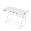 Spēļu galds huzaro Hero 1.6 Balts — taisns MDF/oglekļa galda virsma 1200×600 mm, metāla rāmis, 750 mm augstums