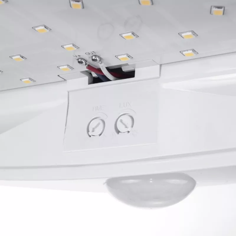 LED sienas lampa MACLEAN MCE357W ar IR kustības sensoru, balta, ārā/iekštelpās
