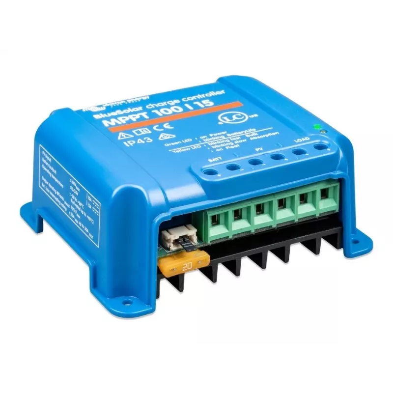 MPPT saules uzlādes regulators Victron Energy BlueSolar 100/15 – 15 A, maks. PV 100 V