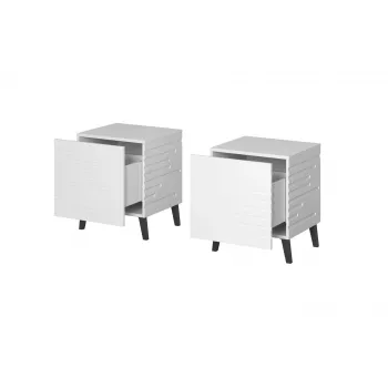 Naktsgaldiņš cama meble NOVA ar 1 atvilktni 44×40×52 cm, balts matēts