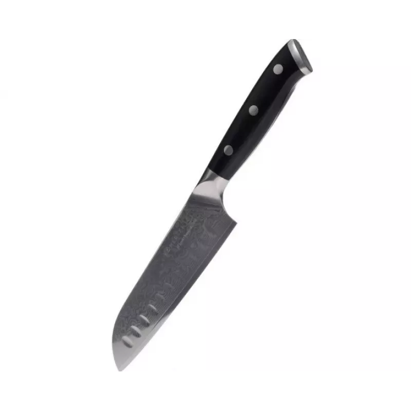 Kohersen Elegance Ebony Wood Santoku nazis Damaskas tērauds 12,7 cm