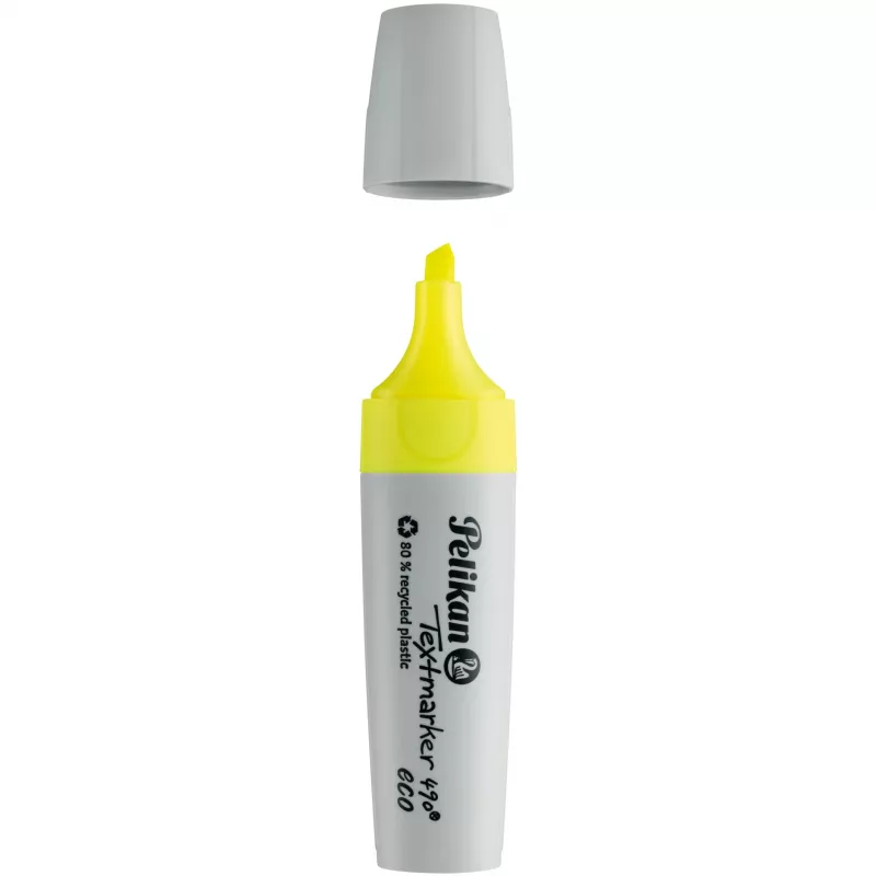 Pelikan Textmarker 490 eko marķieris ar kaltveida galu Dzeltens
