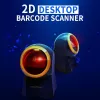 Vadu galda svītrkodu skeneris QOLTEC 50857 — 1D/2D, USB, ABS korpuss, melns, 1,75 m kabelis