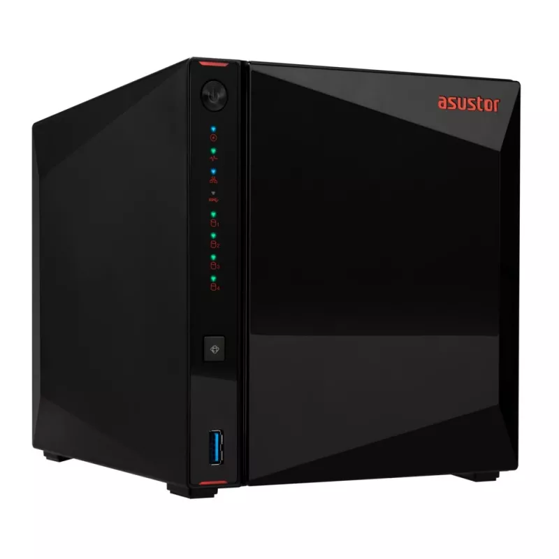 Asustor AS5404T NAS/krātuves serveris Intel® Celeron® N5105 4 GB DDR4 0 TB ADM Melns