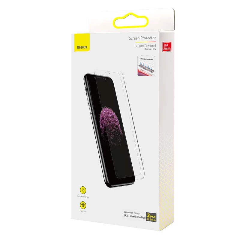 Rūdīta stikla ekrāna aizsargs Baseus SGBL060302 iPhone XS Max / 11 Pro Max 0.3 mm 2 gab.
