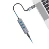 GRAUGEAR USB centrmezgls G-HUB31L-A — USB 3.2 Gen 1 Type-A resursdators, 3x USB 3.2 Gen 1 Type-A pieslēgvietas + RJ-45, 5000 Mbit/s