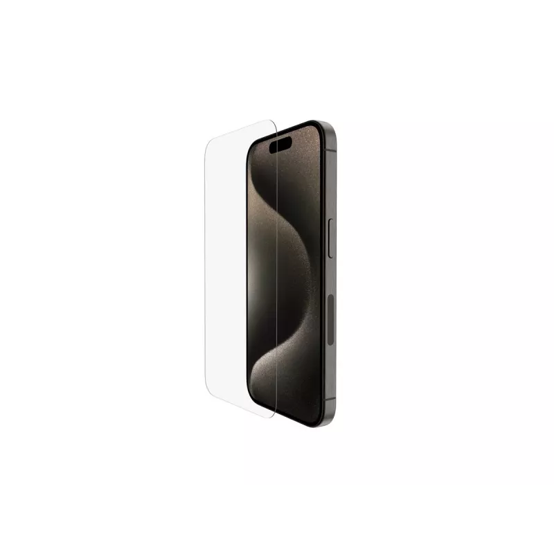 Belkin | ScreenForce Pro | UltraGlass2 Pretmikrobu ekrāna aizsargs | Apple | iPhone 15 Pro | Stikls | Caurspīdīgs | Caurspīdīgs ekrāna aizsargs