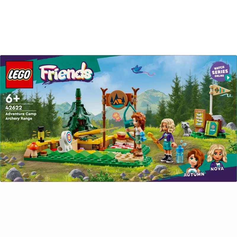 Konstruktors LEGO Friends Loka šaušanas piedzīvojumu nometne 42622 — 157 gab., 2 minifigūras, vecums 6+