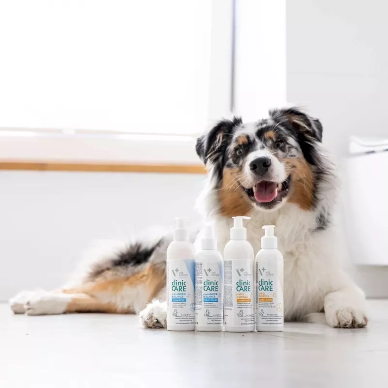 Kondicionieris VETEXPERT Clinic Care Balance 150 ml — veterinārais apmatojuma kondicionieris suņiem un kaķiem, 150 ml