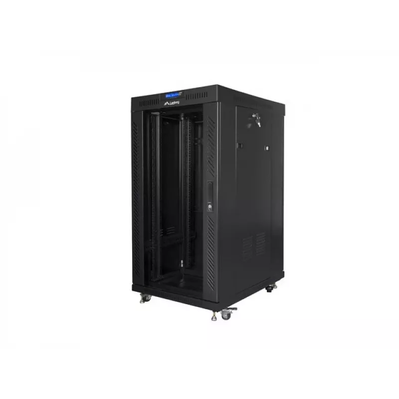 Brīvi stāvošs statīvs LANBERG FF01-6822-12BL 22U Melns 1200 kg