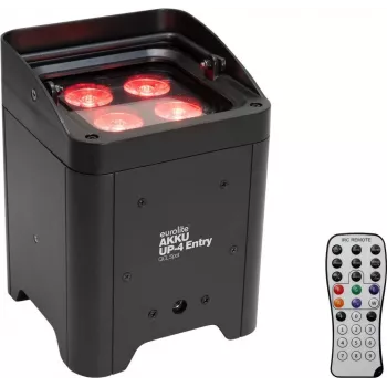 Prožektors EUROLITE AKKU UP-4 Entry QCL 41700575 ar baterijām darbināms RGBW