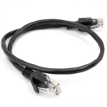 Kabelis Cat5E UTP, 0,5 m, melns