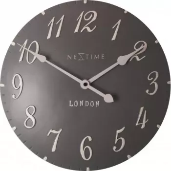 NeXtime klok 3084gs London Arabic, Ø34.5cm, Sienas, pelēks/baltss