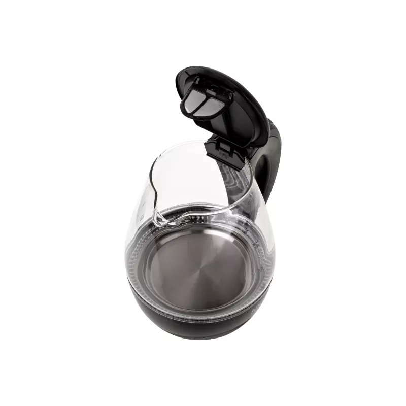 Tējkanna | Adler | Tējkanna | AD 1224 | Standarta | 2000 W | 1,5 L | Stikls | 360° grozāma pamatne | Melna