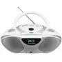 CD ierakstītājs BLAUPUNKT BB14WH — CD ierakstītājs ar MP3 atskaņošanu, USB, LCD, pulkstenis, 2x1 W skaļruņi, sudraba/baltā krāsā