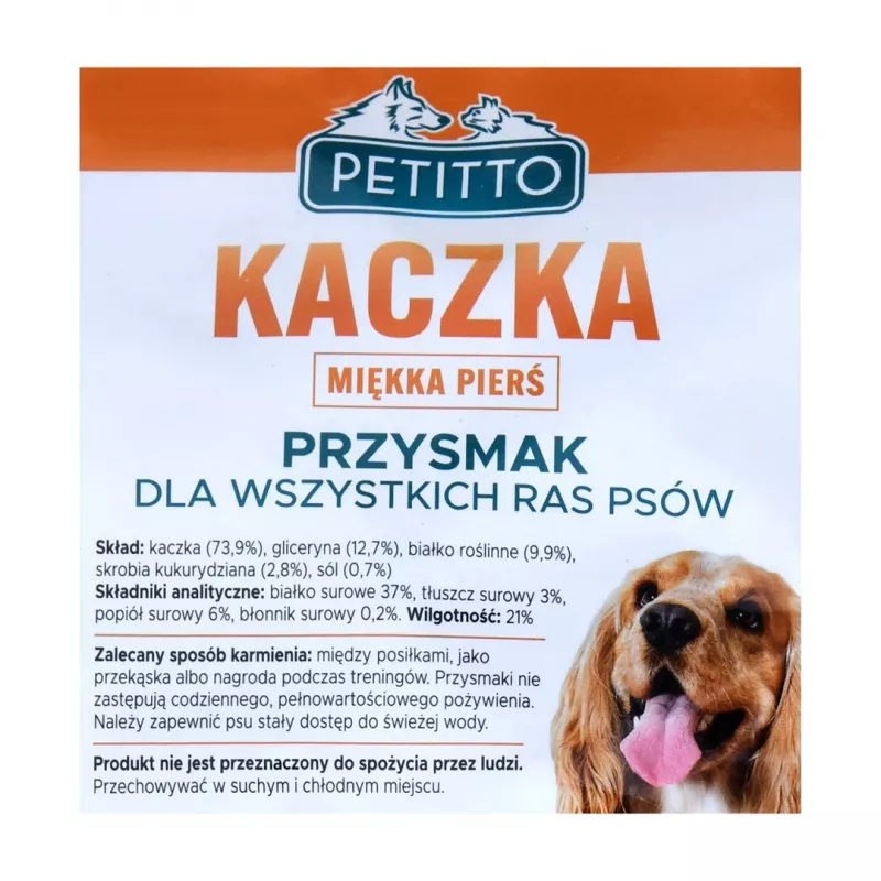 PETITTO Mīksta pīles krūtiņa - suņu gardums - 500 g