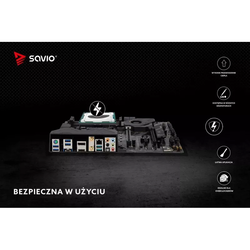 Termopasta SAVIO TG-03 13.5 W/m·K, 2 g — termiskā saskarnes savienojums