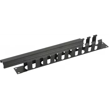 Lanview 1U 48,30cm (19) BĪDĀMAIS PĀRSEGS KABELIM (RAO400BL)