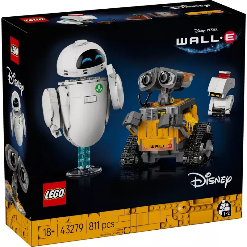 LEGO konstruktors Disney Pixar WALL·E un EVE 43279 — 811 gab., 130 mm augstums, 18+