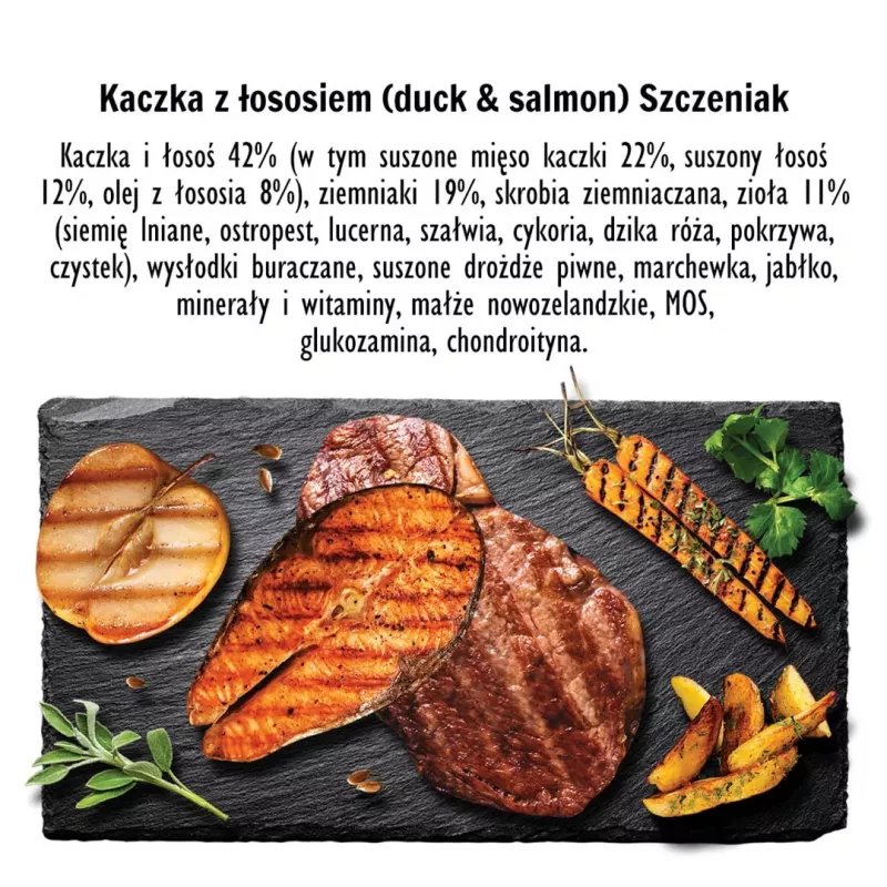 PAKA ZWIERZAKA Puppy Duck with salmon S - sauso suņu barība - 9kg