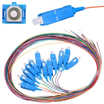 Pigtail komplekts SC/UPC vienmoda Extralink G.652D 900µm FTTH 1,5 m 12 gab. 12 krāsas