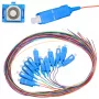 Pigtail komplekts SC/UPC vienmoda Extralink G.652D 900µm FTTH 1,5 m 12 gab. 12 krāsas
