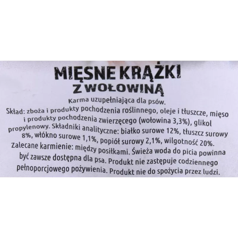 Suņu kārums MACED Meat Discs ar liellopu gaļu 500 g — papildinošs našķis, 12% olbaltumvielu, 8% tauku, 20% mitruma