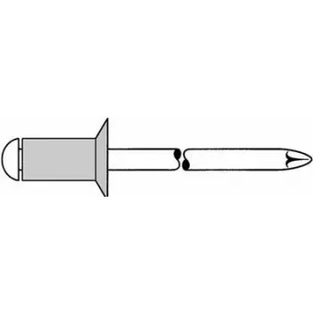 Aklās kniedes GESIPA 5×18 mm ar iegremdētu galvu KS 12.0–14.0 mm, iepakojumā 500