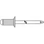 Aklās kniedes GESIPA 5×18 mm ar iegremdētu galvu KS 12.0–14.0 mm, iepakojumā 500