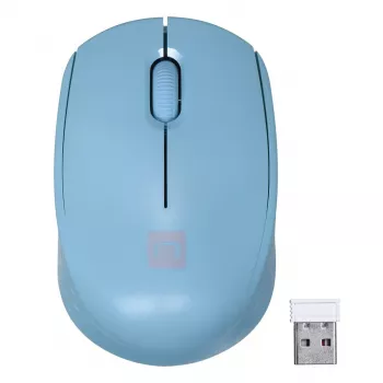 Bezvadu pele abām rokām NATEC STORK — Bluetooth + USB Type-A, 1600 DPI, 3 pogas, gaiši zila
