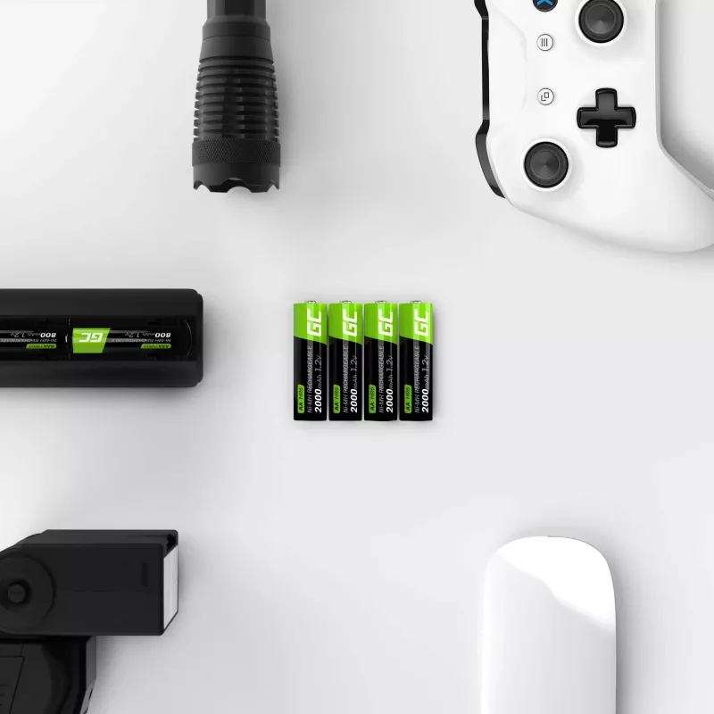 Uzlādējamā baterija zaļa Cell GR02 — NiMH AA 1,2 V, 2000 mAh, 2 gab.