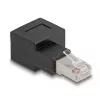 Delock - tīkla adapteris - RJ-45 (vīrišķais) ar labo leņķi uz RJ-45 (sieviešu) - CAT 6a