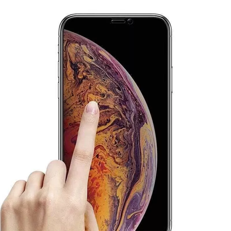 Rūdīta stikla ekrāna aizsargs Devia Real Series iPhone XS Max, 3D pilna ekrāna, melns