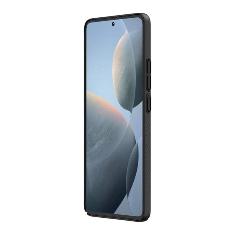 Aizsargājošs tālruņa maciņš Nillkin Super Frosted Shield Pro Xiaomi Redmi K70E / Poco X6 Pro 5G — melns, ciets matēts neslīdošs