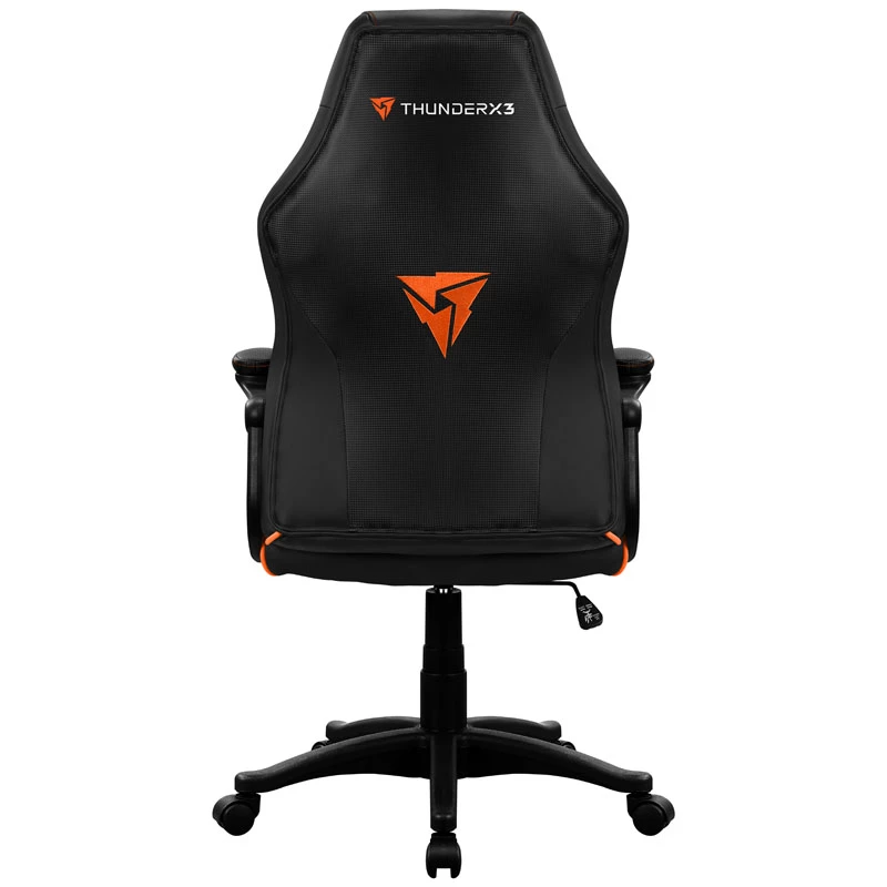 Spēļu krēsls Thunder X3 EC1 melni oranžs — ergonomisks dizains, regulējams augstums