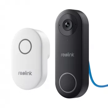 Reolink D340P - 5MP vadu video durvju zvans ar skaņas signālu, PoE, personu noteikšana, divvirzienu audio, darbojas ar NVR
