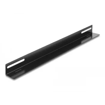 Montāžas kronšteins DeLOCK 19 collu 450x40mm 2 gabali Melns Metāls