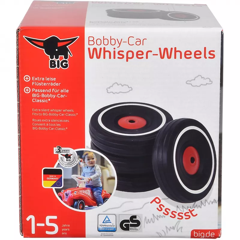Simba-Dickie BIG Bobby-Car Whisper Wheels braucamās rotaļu mašīnas kluso riteņu komplekts