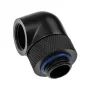 XSPC Adapter 90° G1/4 collas vīrišķais uz G1/4 collas sievišķais, grozāms, melns
