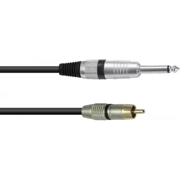 OMNITRONIC Adaptera kabelis RCA/jack 0,9 m melns (30225118)