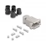 DELOCK D-Sub korpuss 9 kontaktu ar gumijas blīvēm, plastmasa, melns/pelēks, 41.6×31.6×19.8 mm