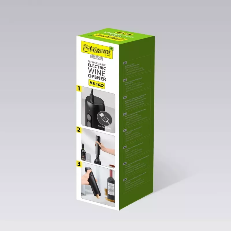 MAESTRO MR-1622 USB elektriskais vīna korķviļķis