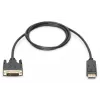 ASM AK-340301-030-S ASSMANN kabelis Displayport 1.1a ar fiksatoriem Tips DP/DVI-D (24+1) M/M Melns 3m