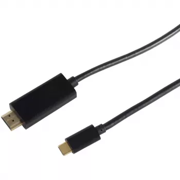HDMI vads ShiverPeaks BS10-56025 1m HDMI A tipa uz C tipa Mini, melns