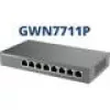 Vadāms L2 Gigabit PoE tīkla slēdzis Grandstream GWN7711P — 8x RJ-45 10/100/1000, 48V DC, Darbvirsmas/Pie sienas stiprināms