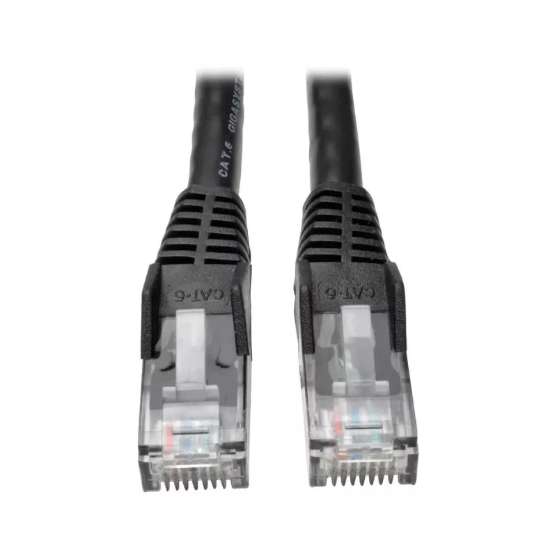 Eaton Tripp Lite Series Cat6 Gigabit Snagless Molded (UTP) Ethernet kabelis (RJ45 M/M), PoE, melns, 5 pēdas (1,52 m) - Savienojuma kabelis - RJ-45 (vīr.) uz RJ-45 (vīr.) - 1,52 m - UTP - CAT 6 - Mou